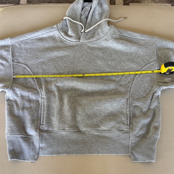 Free People  Sweatshirt with Black & White Appliqué Floral Motif (on back) - Picture 7 of 7